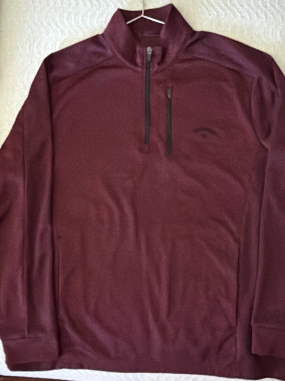 Callaway Men's Zip Pullover Sweater - Burgundy